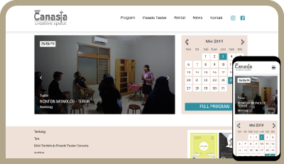 Canasta Creative Space website screenshots