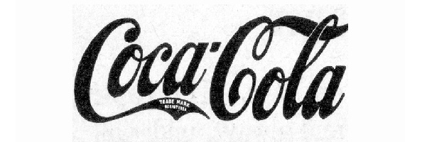 One of the first version of Coca-Cola's logo