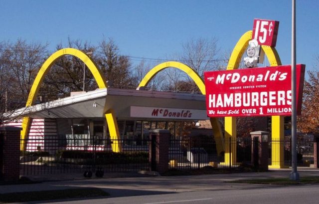 The McDonald's museum, featuring the iconic golden arches